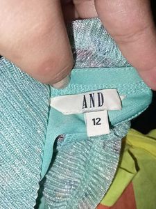 AND Sea Coloured Top - Size 12