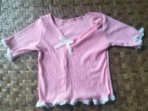 Bow Lace Pink Cute Crop Top