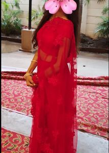 Elegant Look Red Color Saree