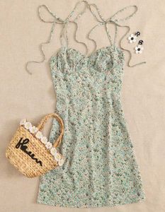 A-line Green Dress