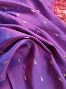 Elegant Purple and red silk Saree