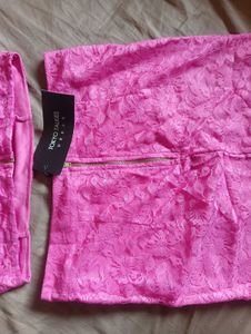 Tokyo Talkies Pink Strapless Co-Ords