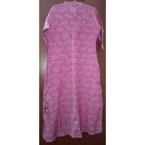 PINK A-LINE KURTI