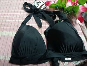 Black Halter Bikini Top