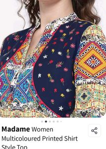 Madame Patterned Long Sleeve Top