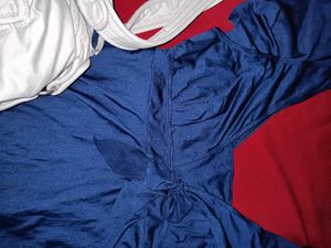 Blue Flutter Sleeve Top