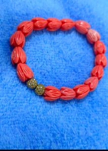 Coral Beaded Bracelet