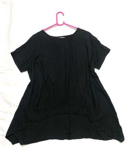 Black Hi-Lo Hem Top