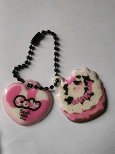 Milk Cow Cake Keychain Charm