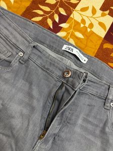 Zara Grey Denim Jeans