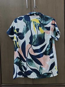 Floral Print Short Sleeve Shirt and pant