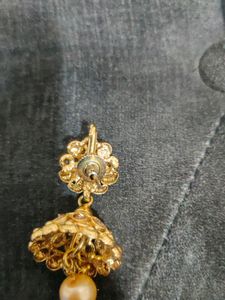 Matt Gold Polish Jhumka Earrings