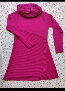 pink woolen top for women
