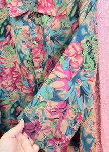 Floral Print Button-Down Shirt