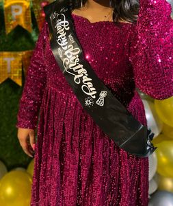 Pink Sequin Party Dress