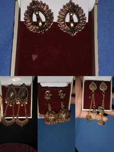 3 Golden New Earrings
