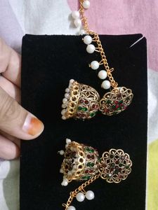 jhumka with hangings