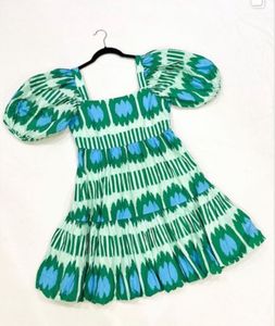 Fun &amp; Flirty Green Print Dress