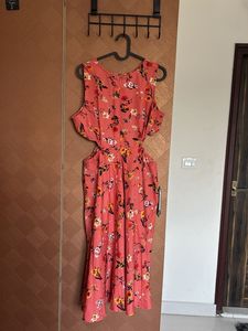 Floral Cutout Midi Dress