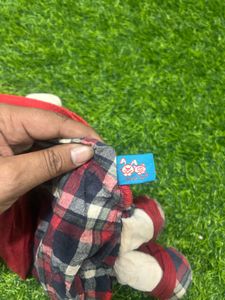 Girl&#39;s handmade cotton checked backpack