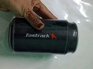 FASTRACK QUARTZ ANALOG BLACK LEATHER STRAP WATCH
