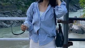 Striped Oversized Button-Down Shirt