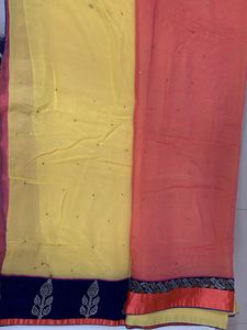 Orange Embellished saree