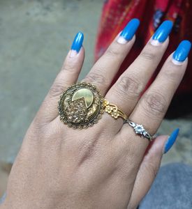 stone mirror finger ring🔥