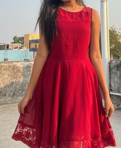 Red Fit & Flare Dress