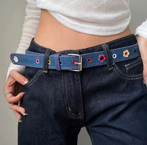 Denim Flower Belt