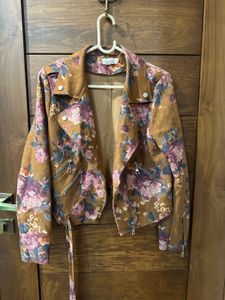 Floral Suede Jacket