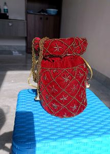 Beaded Velvet Potli Bag