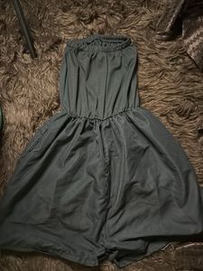 Cute Black Tube Romper Dress