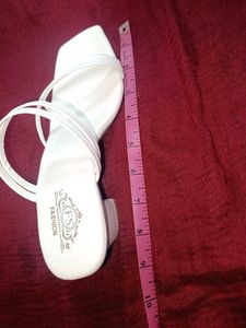 White Strappy heels