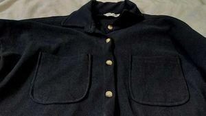 H&amp;M Black Oversized Shirt For Women