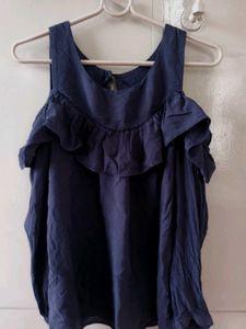 Cold Shoulder Ruffle Top