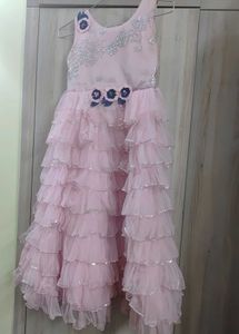Pink Ruffled Party Dress
