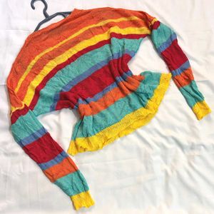 🎁Buy1 Get1 Free Crop Multicolour Knitted Top