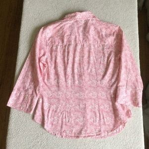 GAP Y2k Pink Floral Print Shirt For Women