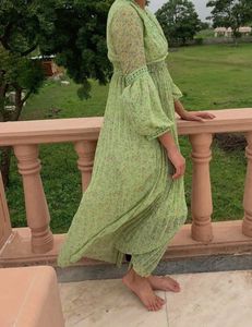 Floral Green Midi Dress