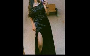 Slit Dress Black