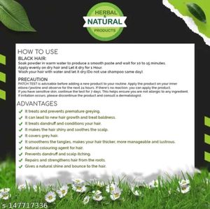 Natural Black Hair Dye Powder