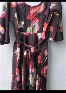 Brown Printed Gown