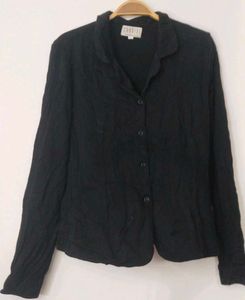 "Classic Black Textured Shirt"