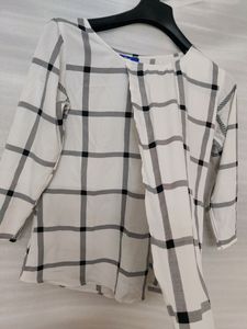 White Top With Black Checks