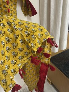 Yellow Printed Kurta