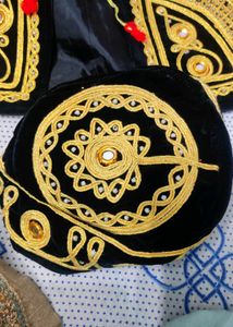 Embroidered Ethnic Vest &amp; Cap Set