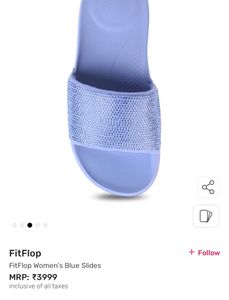 FITFLOP Women&#39;s Blue Slides/Flats