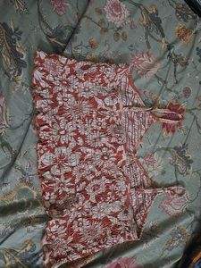 American Eagle Floral Orange Crop Top