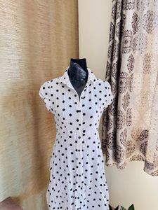 Polka Dot A Line Dress